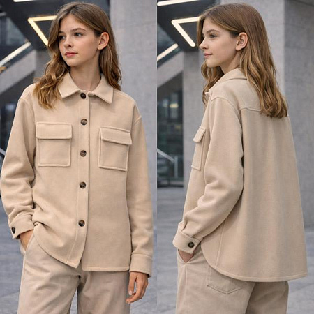 Рубашка Karolina KR427 beige - делук