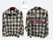 Рубашка Base 523+ beige-grey - делук