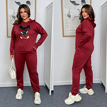 Костюм Спорт Modnulya 7847-1 wine - делук