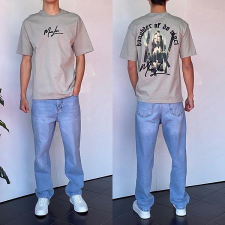 Футболка Three Black 2204 grey - делук