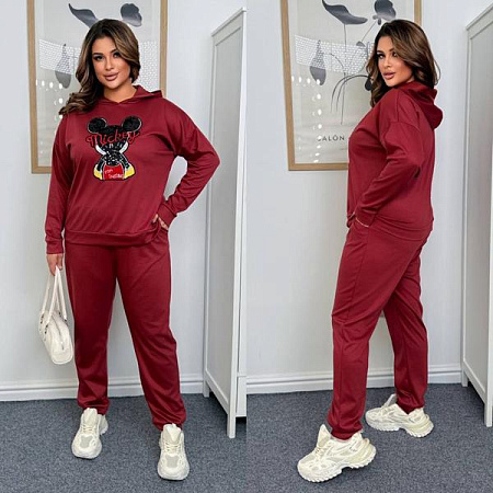 Костюм Спорт Modnulya 7847-1 wine - делук