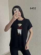 Футболка Fsn 6452 black - делук