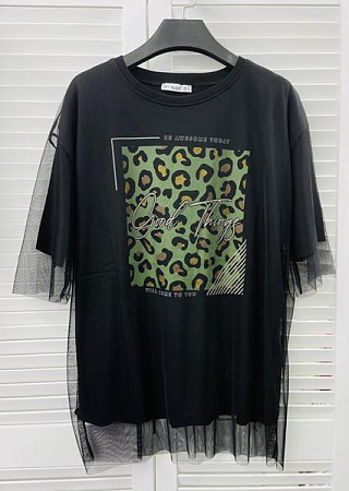 Футболка Karon 7114 black - делук