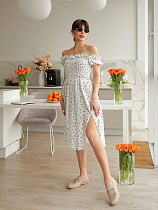 Платье Arina 1495 white-navy - делук