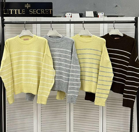 Свитер Little Secret 0712 yellow-grey - делук