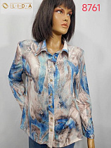 Рубашка Lida 8761 beige - делук