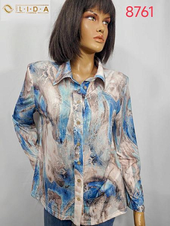 Рубашка Lida 8761 beige - делук
