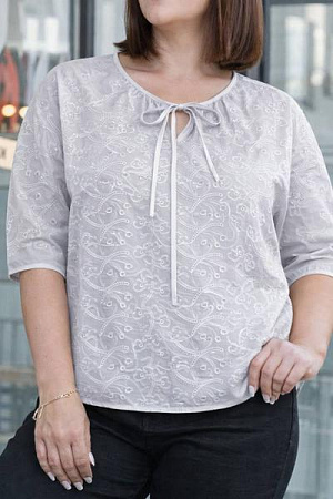 Блузка Elena&Vika 26029 l.grey - делук