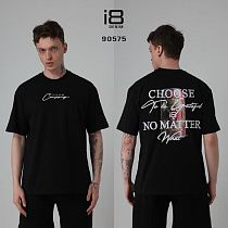 Футболка Three Black 90575 black - делук