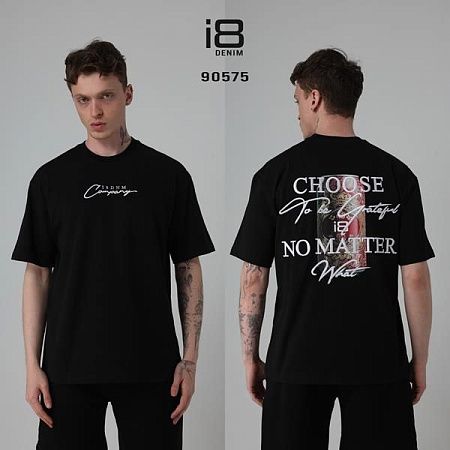 Футболка Three Black 90575 black - делук