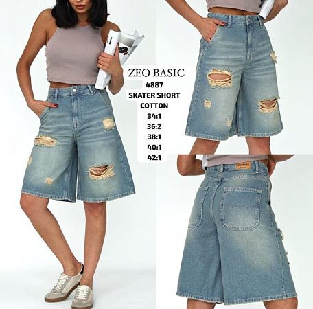 Шорты Jeans Style 4887 l.blue - делук