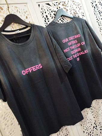 Футболка Lora LR1290 black - делук