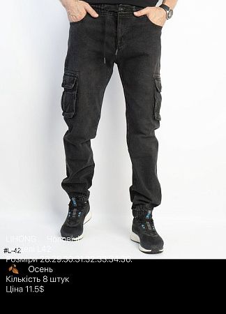 Джинсы God Baron L-42 black - делук