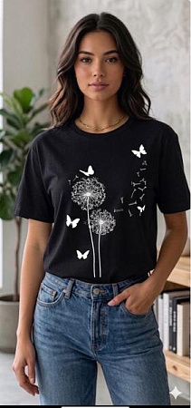 Футболка Levisha 25071 black - делук