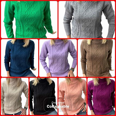 Свитер Elena&Vika 24031 black Свитер Elena&Vika 24031 black - делук