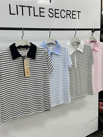 Футболка Little Secret 10321 grey-white - делук