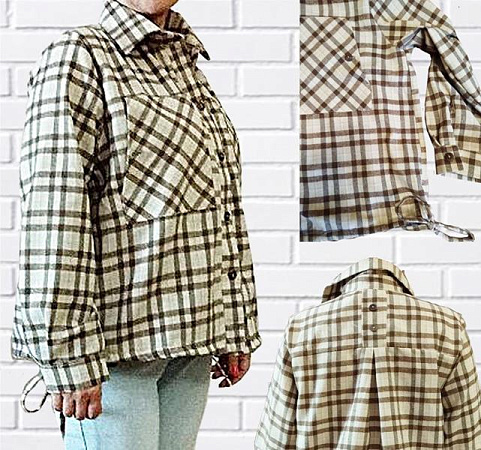Рубашка H&S 536 khaki - делук