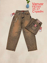 Джинсы Vanver F82191 brown - делук