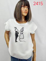 Футболка Lida 2415 white - делук