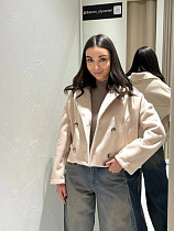 Куртка Three Black Women TB124 l.beige - делук
