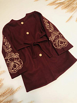 Пальто Moda School M213 wine - делук