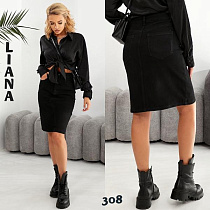 Юбка Liana Denim 308 black - делук