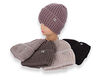 Шапка Angelica FW001-7 на флісі mix - делук