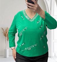 Свитер Elena&Vika 27096 green - делук