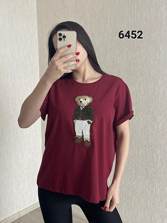 Футболка Fsn 6452 wine - делук