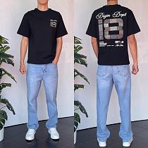 Футболка Three Black 2182 black - делук