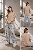 Футболка Karolina KR686 beige - делук