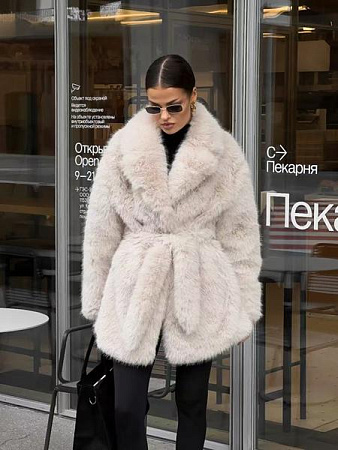 Шуба Modnulya 812 beige - делук