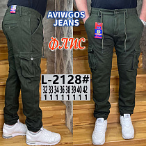 Джинсы God Baron L-2128 khaki - делук