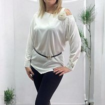 Блузка Nefertiti 1645 white - делук