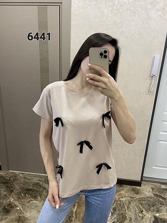 Футболка Fsn 6442 beige - делук