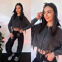 Кофта Three Black Women TB88 grey - делук