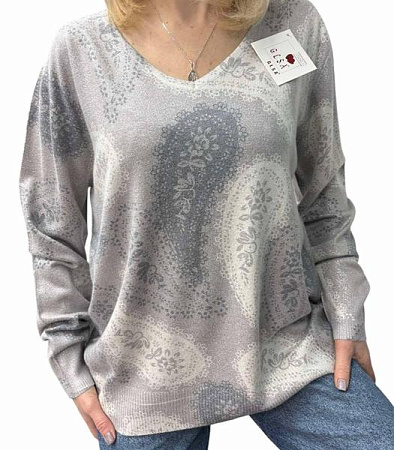 Свитер Levisha 25240 l.grey - делук