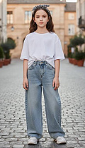 Джинсы Delfinka 02 l.blue - делук
