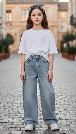 Джинсы Delfinka 02 l.blue - делук