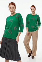 Свитер Kosta 4236 green-pink - делук