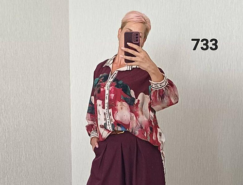 Рубашка Fsn 733 wine - делук