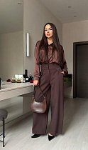 Брюки Akulova 409 chocolate - делук