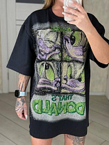 Футболка Lora LR1083 black - делук