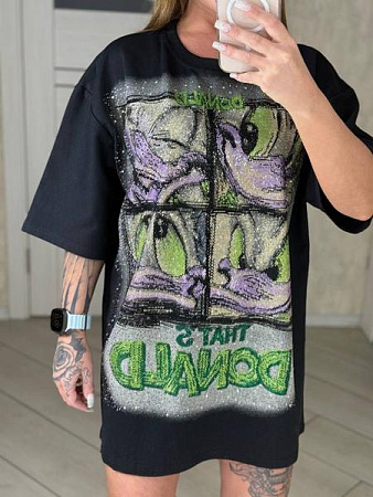 Футболка Lora LR1083 black - делук