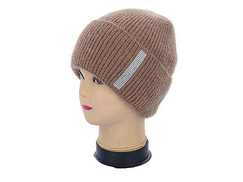 Шапка Angelica Ангора на флісі 2119-2 brown - делук