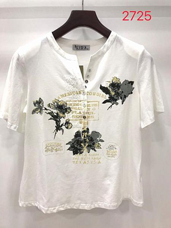 Футболка Lida 2725 white - делук