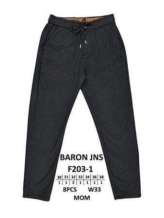 Штаны Baron Jeans F203-1 black - делук