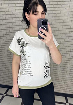 Футболка Levisha 25017 white-mint - делук