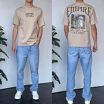 Футболка Three Black 2160 beige - делук