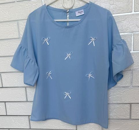 Блузка Moda School 8560 l.blue - делук